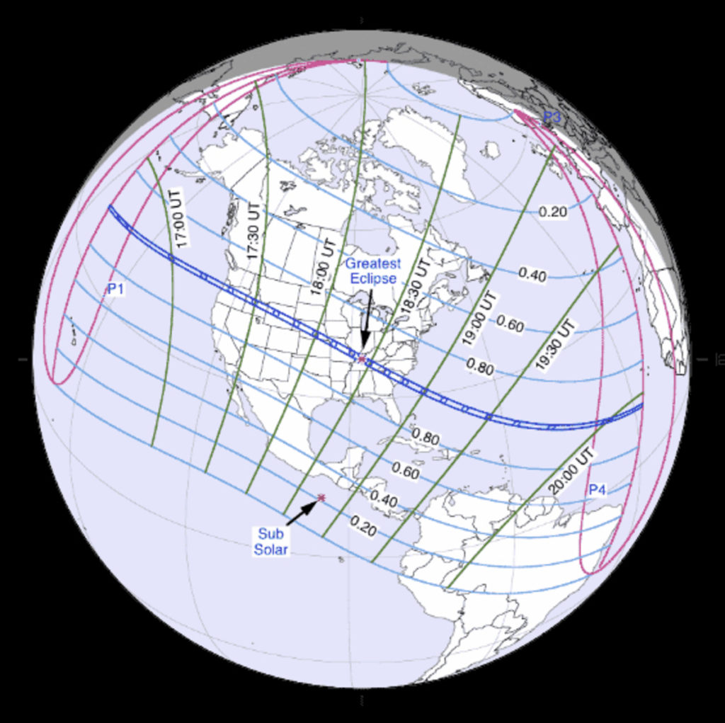 The path of the solar eclipse on August 21 | ORBITER