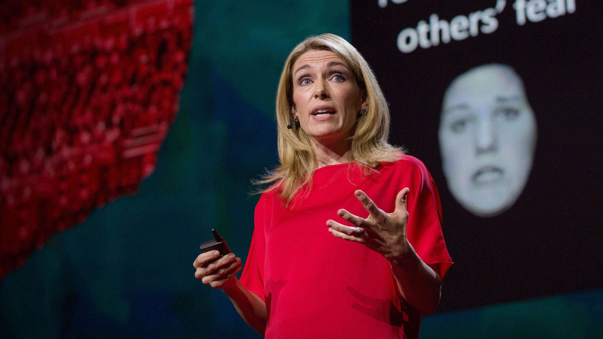A photo of Abigail Marsh speaking at TED Summit 2016.
