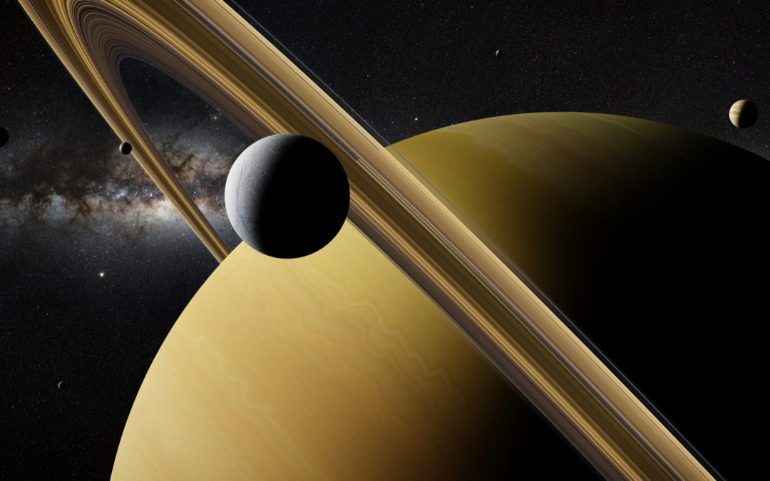 Saturn Moon Looking Lively